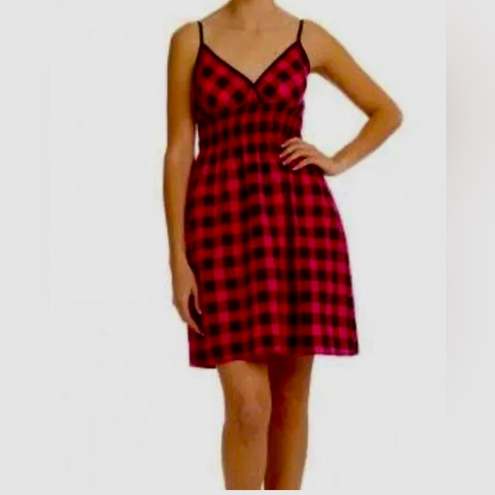 She’s Cool Red and Black Checkered Dress (Las)